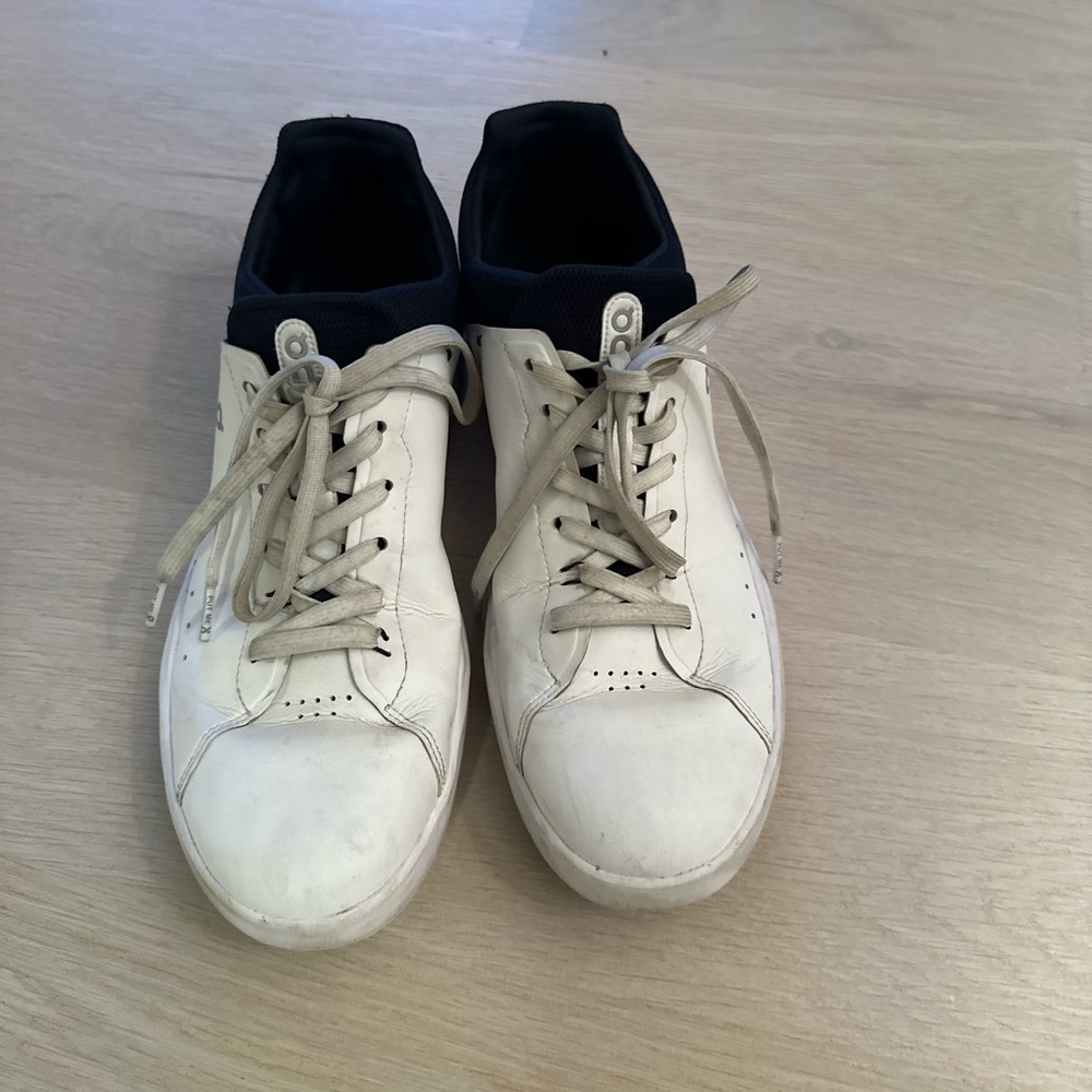 White Roger Federer On Sneakers